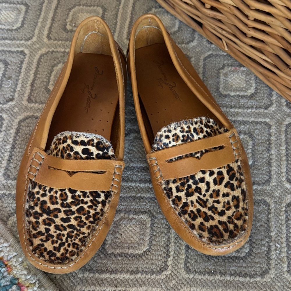 Massimo Matteo Brown Leather Slip-Ons